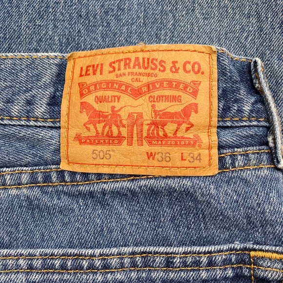 Men’s Levi’s 505 36x34 Like New - Picture 5 of 11